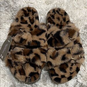 Secret Treasures Animal Print Plush Slippers